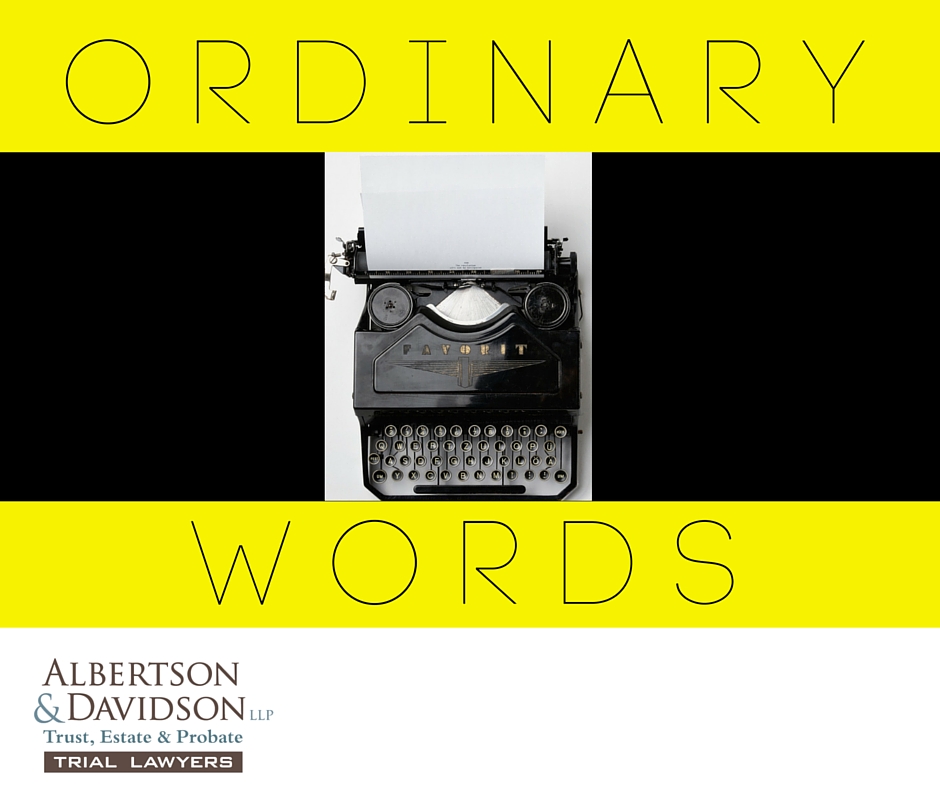 ordinary words