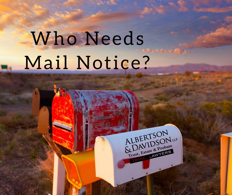 who needs mail notice