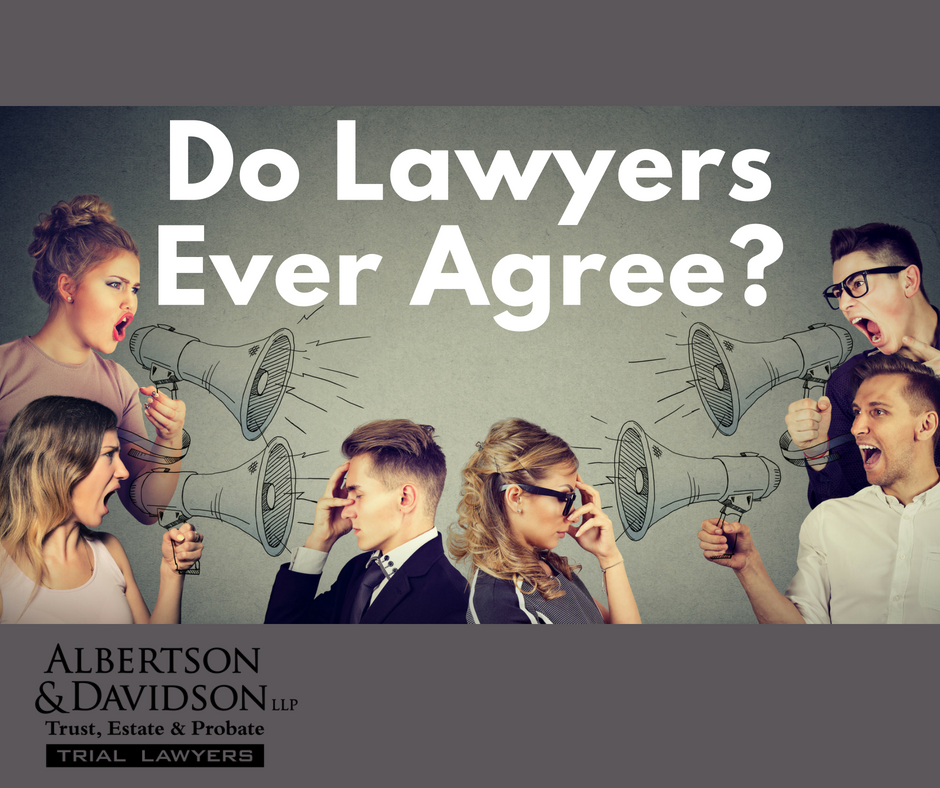 do lawyers ever agree
