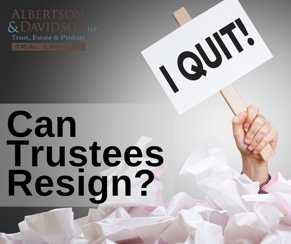 can trustees resign