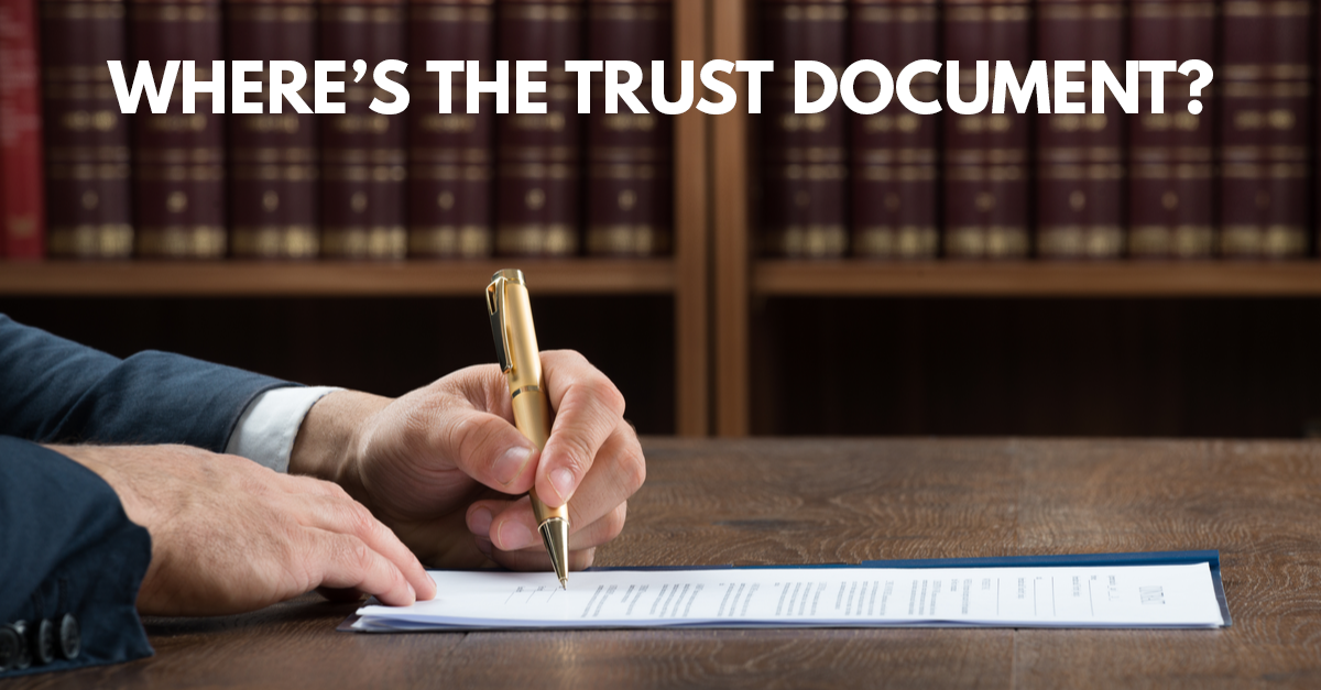 where's the trust document