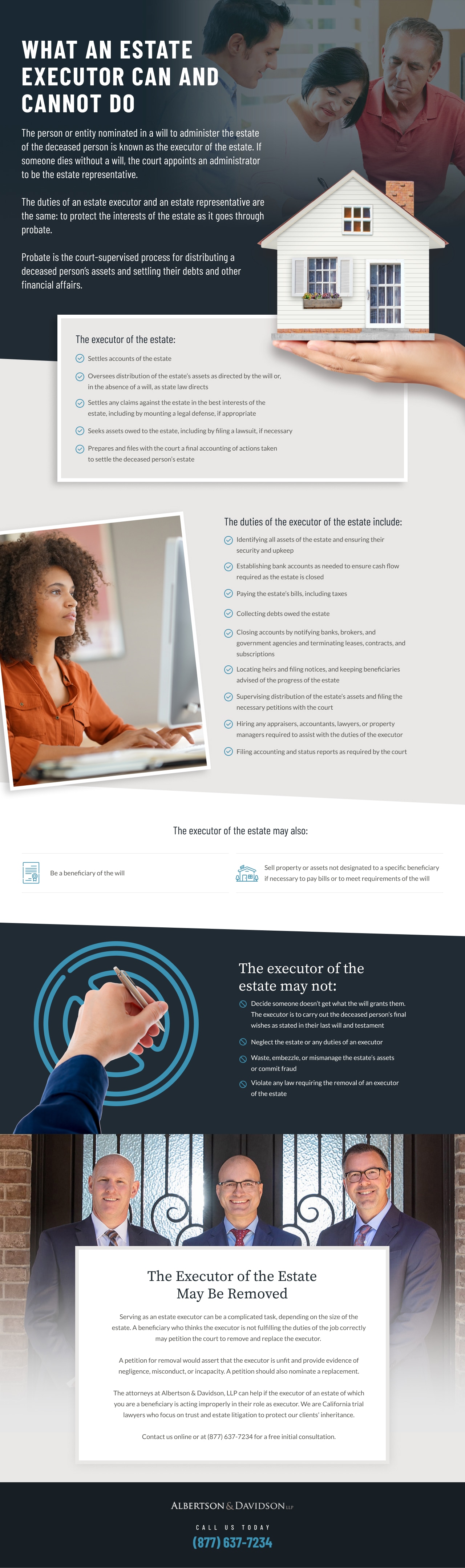 What the Estate Executor Can and Cannot Do Albertson & Davidson