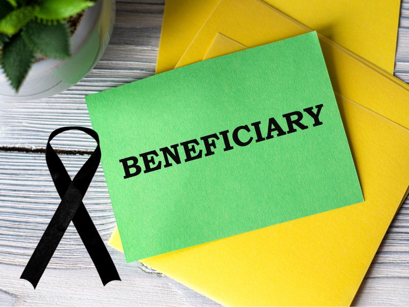 beneficiary of a person notified about their death